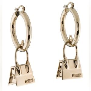 $395 Jacquemus chiquito bag earrings in  Light gold